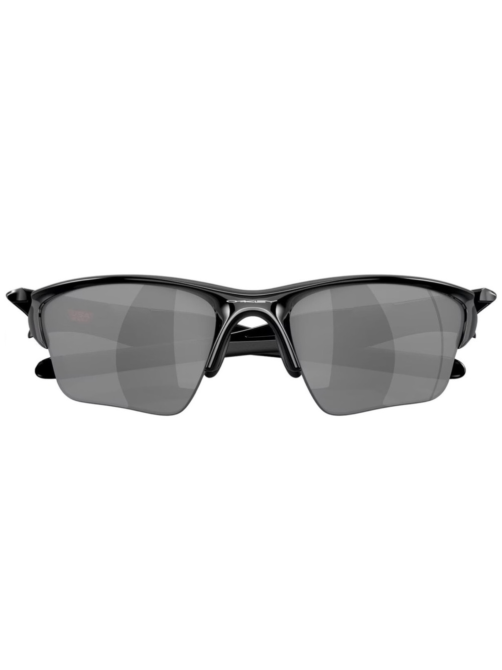 Oakley Sporty Semi-Rimless Sunglasses - Black Frame with Gray Lenses